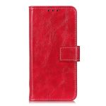 For OPPO Realme C21 Retro Crazy Horse Texture Horizontal Flip Leather Case with Holder & Card Slots & Photo Frame & Wallet(Red)