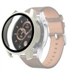 For Huawei Watch GT 3 46mm PC + Tempered Glass Watch Protective Case(Creamy-white)