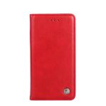 For OnePlus 5T Non-Magnetic Retro Texture Horizontal Flip Leather Case with Holder & Card Slots & Wallet(Red)