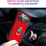 For Xiaomi Poco X4 Pro 5G Shockproof TPU + PC Phone Case with 360 Degrees Rotating Holder(Red) - Image 2