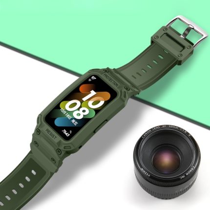 For Huawei Band 7 / 6 / Honor Band 6 Integrated TPU Watch Band(Army Green)