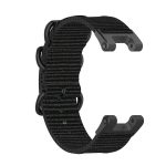 For Amazfit T-Rex / T-Rex Pro / Ares Three-ring Black Buckle Nylon Watch Band(Black)