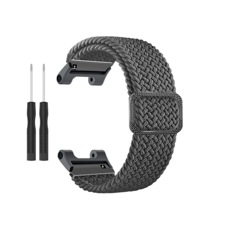 EDA003574701J_2 For Amazfit T-Rex / T-Rex Pro / Ares Adjustable Buckle Braided Nylon Watch Band (Grey) - Image 1
