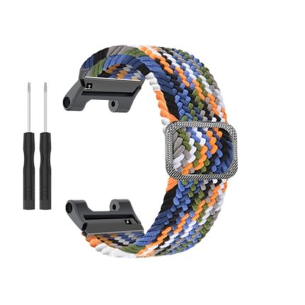 For Amazfit T-Rex / T-Rex Pro / Ares Adjustable Buckle Braided Nylon Watch Band(Colorful)