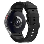 For Samsung Galaxy Watch5 44mm / 40mm Silicone Leather Black Buckle Watch Band, Size:L(Black) - Image 2