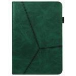 For Xiaomi Redmi Pad SE Solid Color Stripe Embossed Leather Tablet Case(Green) - Image 2