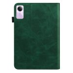 For Xiaomi Redmi Pad SE Solid Color Stripe Embossed Leather Tablet Case(Green) - Image 3