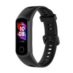 For Huawei Honor Band 5i / Band 4 Metal Buckle Silicone Watch Band, Size: Free Size(Black) - Image 4