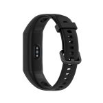 For Huawei Honor Band 5i / Band 4 Metal Buckle Silicone Watch Band, Size: Free Size(Black) - Image 2