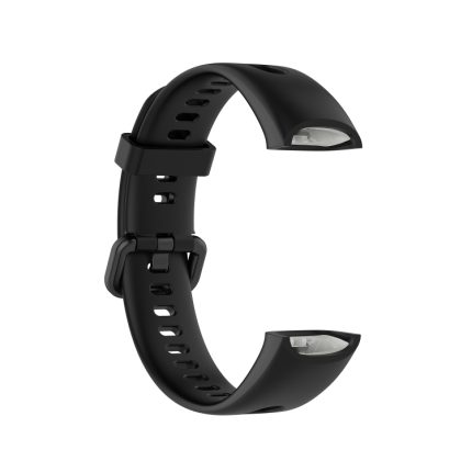 For Huawei Honor Band 5i / Band 4 Metal Buckle Silicone Watch Band, Size: Free Size(Black)