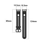 For Huawei Honor Band 5i / Band 4 Metal Buckle Silicone Watch Band, Size: Free Size(Black) - Image 3