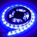 1m USB TV Epoxy Rope Light  4.8W 60 LEDs SMD 3528 White Board with 50cm USB Interface Cable, DC 5V(Blue Light)