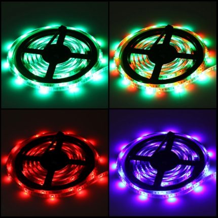 5m USB TV Epoxy RGB Rope Light 24W 60 LEDs SMD 3528 White Board LED Lamp, DC 5V