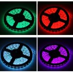Waterproof Rope Light, Length: 5m Colorful Light 5050 SMD LED with 24 Keys Remote Control, 30 LED/m, 12V 5A