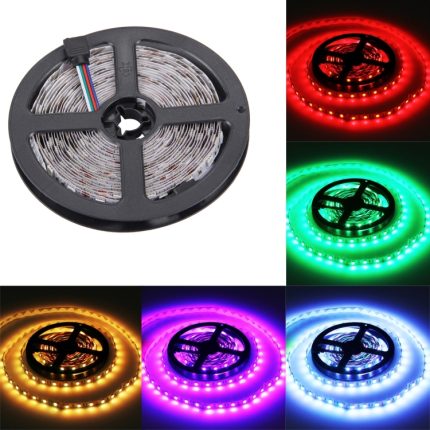 15W Bare Board Rope Light, Length: 5m RGB Light 5050 SMD LED, 60 LED/m, DC 12V