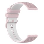 For Samsung Gear S3 Classic 22mm Checkered Two-Color Silicone Watch Band(Pink+White)