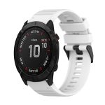 For Garmin Fenix 6X 26mm Horizontal Texture Silicone Watch Band with Removal Tool(White) - Image 2