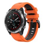 For Garmin Descent MK 2 26mm Two-Color Sports Silicone Watch Band(Orange+Black) - Image 2