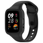 For Redmi Watch 3 Lite Integrated Fully Enclosed Silicone Watch Band(Black) - Image 2