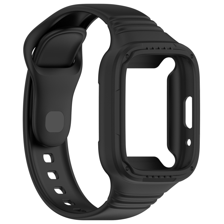 SYA002338302D_1 For Redmi Watch 3 Lite Integrated Fully Enclosed Silicone Watch Band(Black) - Image 1