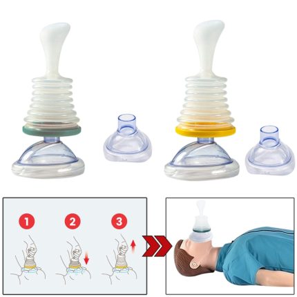 Home Portable Respiratory Trainer Πνιγμός Συσκευή Έκτακτης Ανάγκης Κιτ πρώτων βοηθειών για ενήλικα παιδιά (Διαφανές μαύρο)