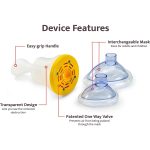 Home Portable Respiratory Trainer Πνιγμός Συσκευή Έκτακτης Ανάγκης Κιτ πρώτων βοηθειών για ενήλικα παιδιά (Διαφανές μαύρο) - Image 2