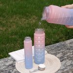 3pcs/set Gradient Plastic Sports Kettle Portable Straws Space Cup(Purple Blue) - Image 2