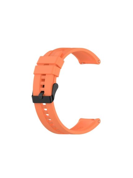 For Huawei Watch GT 2 42mm Silicone Watch Band with Black Buckle(Vibrant Orange)
