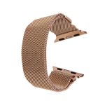 Για Apple Watch 42mm Milanese Loop Μαγνητικό λουράκι ρολογιού από ανοξείδωτο χάλυβα (ροζ χρυσός)