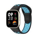 For Xiaomi Redmi Watch 3 / Mi Watch Lite 3,  Sports Band σιλικόνης δύο χρωμάτων (Μαύρο+Μπλε)