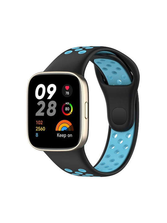 a1923745-b677-4530-99e3-22d8d28a9a9c_0.jpg For Xiaomi Redmi Watch 3 / Mi Watch Lite 3, Sports Band σιλικόνης δύο χρωμάτων (Μαύρο+Μπλε) - Image 1