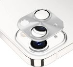 For iPhone 14 / 14 Plus ENKAY Aluminium Alloy Tempered Glass Lens Cover Film(Silver)