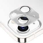 For iPhone 14 / 14 Plus ENKAY Aluminium Alloy Tempered Glass Lens Cover Film(Silver)