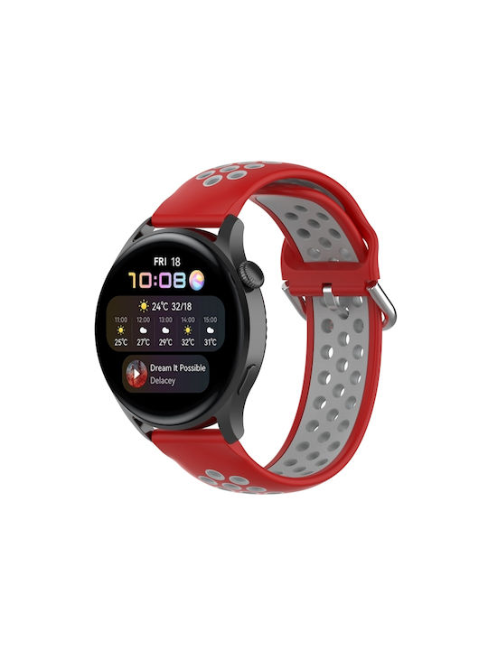 a228fc0f-9100-4ce8-a266-e4ac2218fe74_0-1.jpg Για Huawei Watch 3 / 3 Pro 22mm Sport Δίχρωμη ζώνη ρολογιών σιλικόνης (Κόκκινο γκρι) Εφαρμοσμένα μοντέλα: κατάλληλα για Huawei Watch 3, Watch 3 Pro, Watch GT2 pro, Watch GT2 pro ECG, Watch GT 2e, Watch GT (42mm, 46mm), Watch GT2 46mm , Honor Watch GS PRO, - Image 1