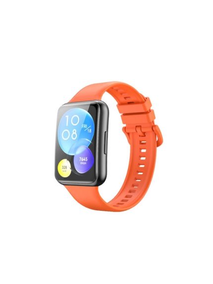 Για Huawei Watch Fit 2 Solid Color Silicone Watch Band (πορτοκαλί)