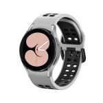 Two Color Λουράκι Σιλικόνης White / Black (Galaxy Watch4 / Watch4 Classic)