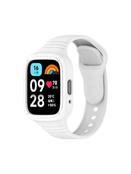 Για Redmi Watch 3 Active Integrated Fully Enclosed Silicone ΑΣΠΡΟ