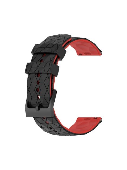 Λουράκι σιλικόνης Football Pattern Two-Color για το Galaxy Watch 42mm (Black+Red)