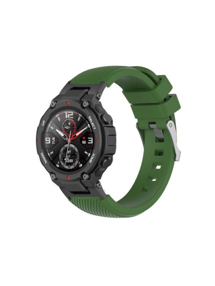 For Amazfit T-Rex / T-Rex Pro / Ares Twill Silicone Watch Band( Green)