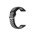 Breathable Silver Buckle Λουράκι Σιλικόνης Black / Grey (Huawei Watch 3 / Huawei Watch GT 2 Pro)