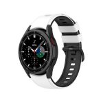 Για Samsung Galaxy Watch5 Pro 45mm/5 44mm/5 Δίχρωμη ζώνη ρολογιού σιλικόνης 40mm (Λευκό Μαύρο)