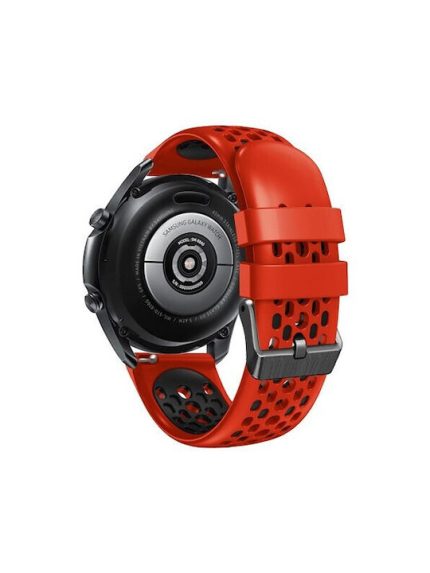 Silicone Breathable Λουράκι Dual Color 5 Holes για Amazfit Stratos 2s/3 - Red / Black