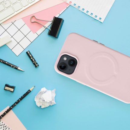 Roar Leather Mag Case - για iPhone 15 ζεστό ροζ