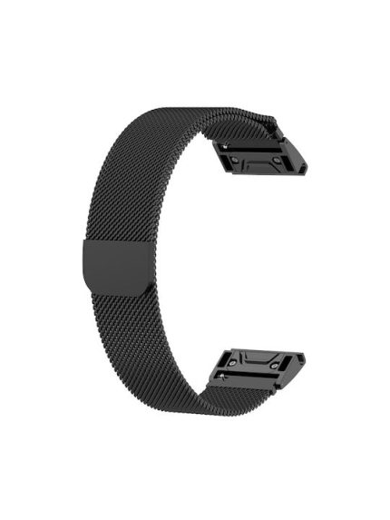 Για Garmin Fenix ​​6 / Fenix ​​7 Milanese Watch Band (Black)