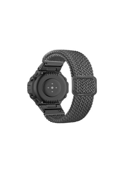 For Amazfit T-Rex / T-Rex Pro / Ares Adjustable Buckle Braided Nylon Watch Band (Grey)