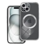 Electro Mag Cover συμβατό με MagSafe για IPHONE 15, ασημί
