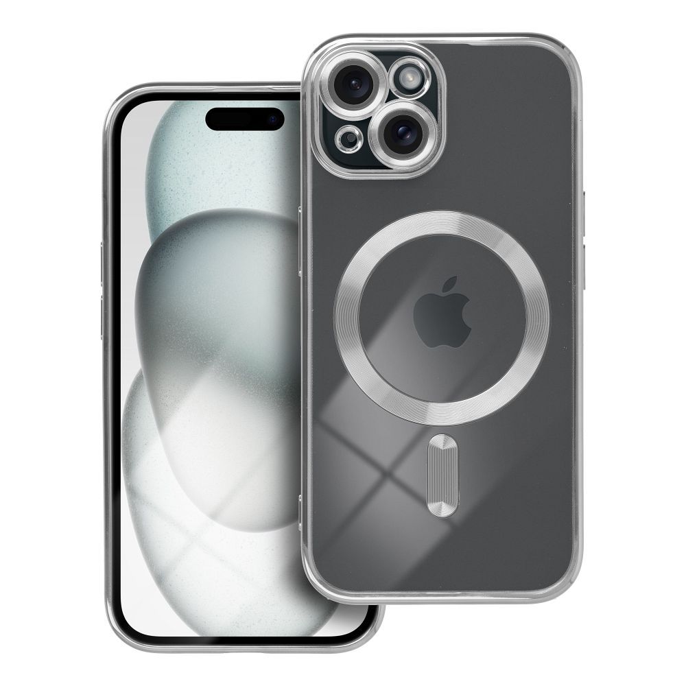 ae925aee9aef1cea5e0d71b1e1a65d51 Electro Mag Cover συμβατό με MagSafe για IPHONE 15, ασημί - Image 1