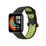 Για Xiaomi Redmi Watch 2 Lite Δίχρωμη ζώνη ρολογιών από σιλικόνη (Μαύρο+πράσινο)