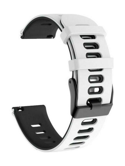 Dual-color λουράκι σιλικόνης για το Samsung Galaxy Watch 4 (40mm)/(44mm) / Samsung Galaxy Watch 4 classic (42mm) /(46mm) - White/Black