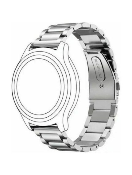 Flat Buckle Λουράκι Μεταλλικό Ασημί (Huawei Watch GT / GT2 (46mm))